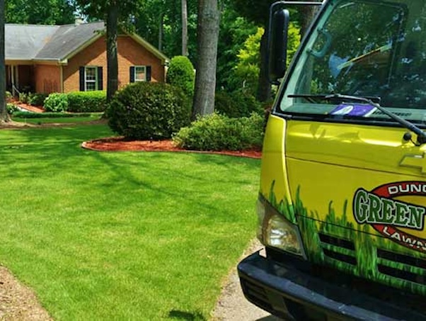 Duncan's truck in front of residential property
